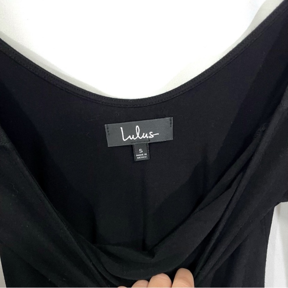 Lulu's Black 3/4 Sleeve Long Sleeve Dress - Picture 9 of 9